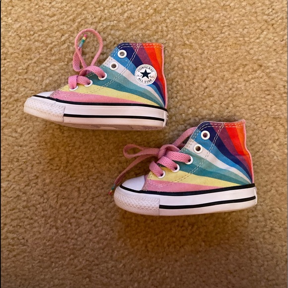 rainbow baby converse
